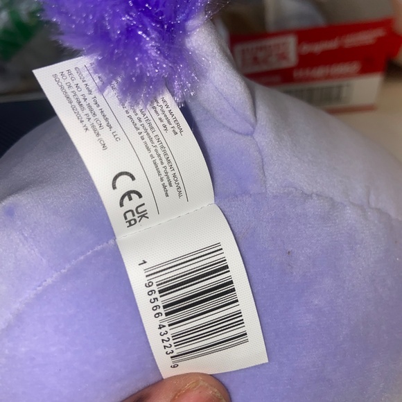 Squishmallows Anjali the Elephant Plush 7” Tie-Dye Ears Flower Clip 2023 - Picture 15 of 16